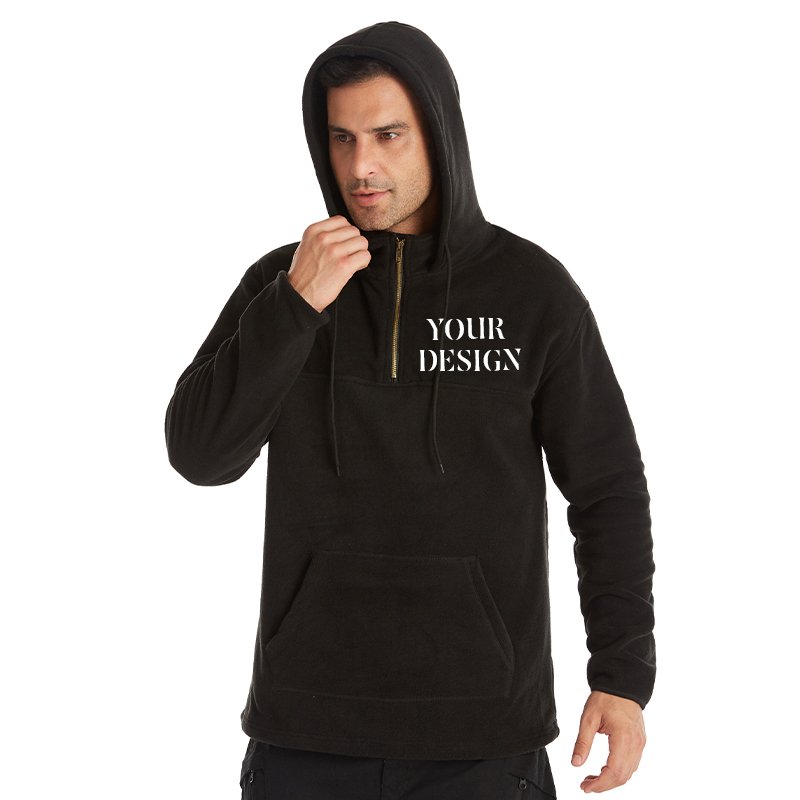 Winter Double-Sided Fleece Men's Hoodies Hip Hop Workout Heavyweight Casual Hoodies Custom Logo Men's Color Hoodies