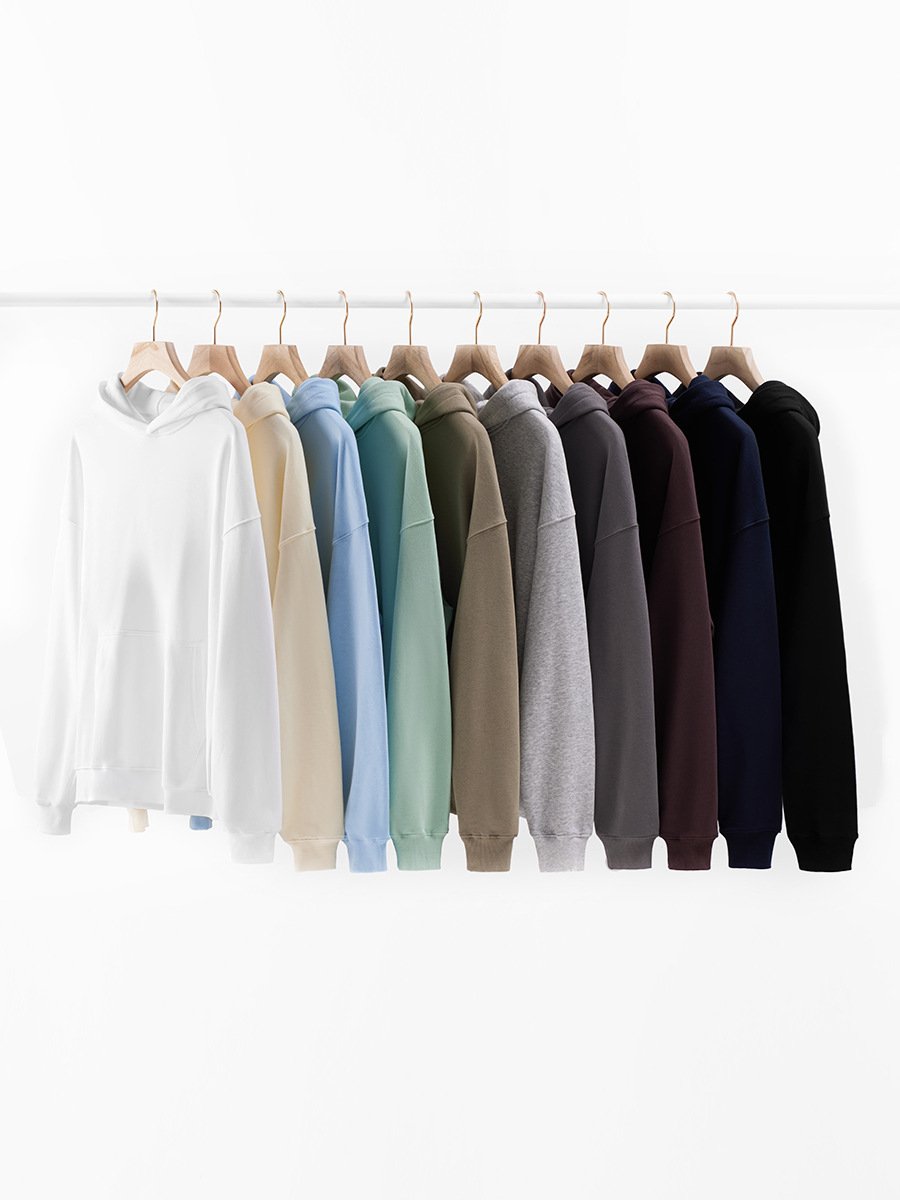 Custom Hoodies Men's 100% Cotton Heavy Weight Luxury Quality Puff Printing Oversized Streetwear Pullover Hoodies For Men