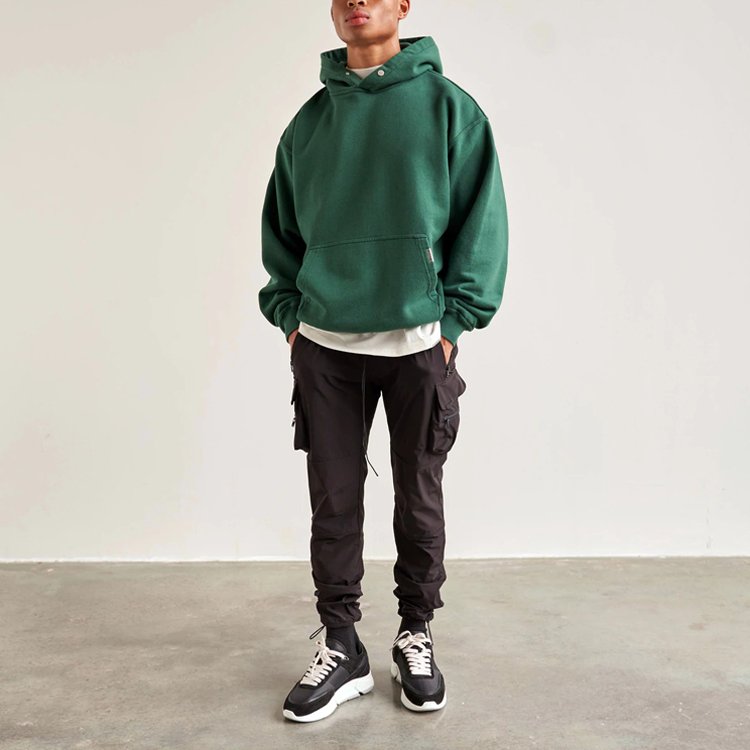 Men's Hoodies & Sweatshirts Organic 100% Cotton Custom Logo Pullover Drop Shoulder Oversized hoodie manufacturers