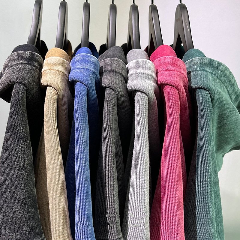 high quality Custom Logo Printed designer Blank 420G Retro Batik Old Oversize Hoodies 100% cotton Wash Pullover men's hoodies
