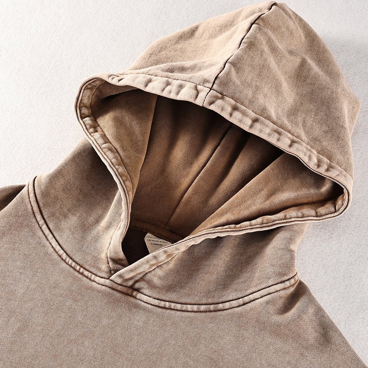 high quality Custom Logo Printed designer Blank 420G Retro Batik Old Oversize Hoodies 100% cotton Wash Pullover men's hoodies