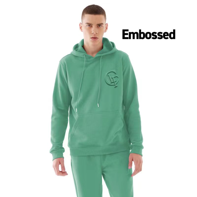 Factory Custom Logo Embossed Blank Oversized Sweat t-shirt Men's Hoodies
