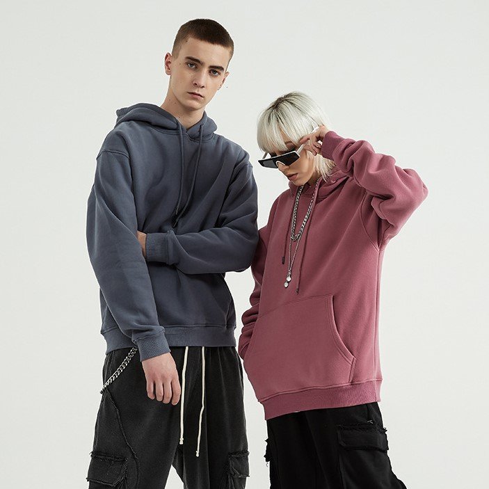 Customization Oversize Hoodies Unisex Heavy Fleece Cotton Sweatshirts Women's and Men's Hoodies