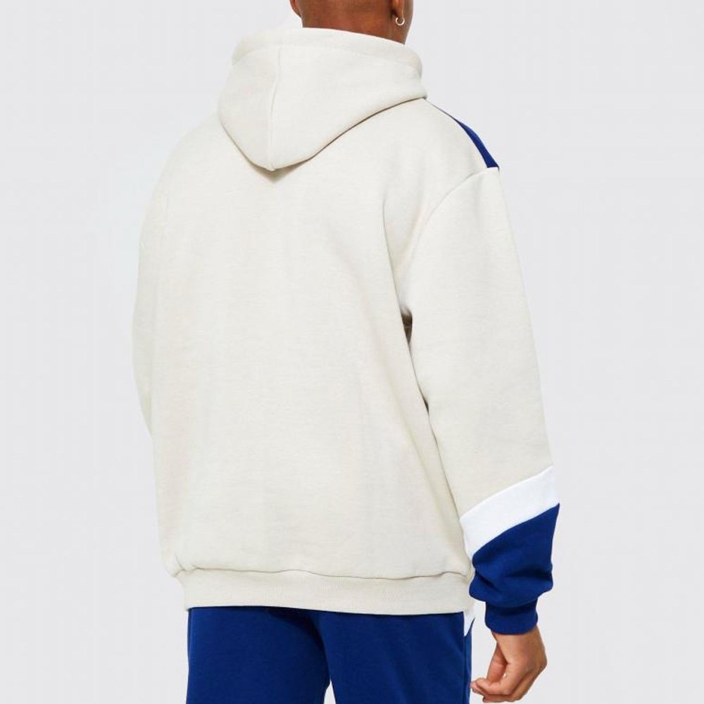Latest Design Custom Logo Oversize Winter Warm Hoodie For Men / Wholesale Price High Quality Color Block Men Hoodie