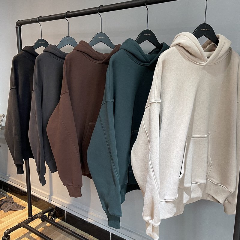 PASUXI Autumn Winter 500G Cotton Hoodie Pullover High Quality Men Blank Oversized Hoodie Heavyweight Pullover Hoodie
