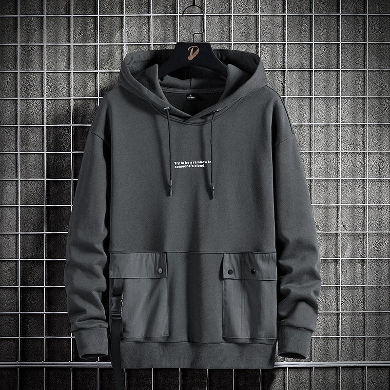 Wholesale Multi-Pockets Drawstring Hoodies Pants Jogger Suit Custom Logo Printed Men'S Casual Tracksuit Sets