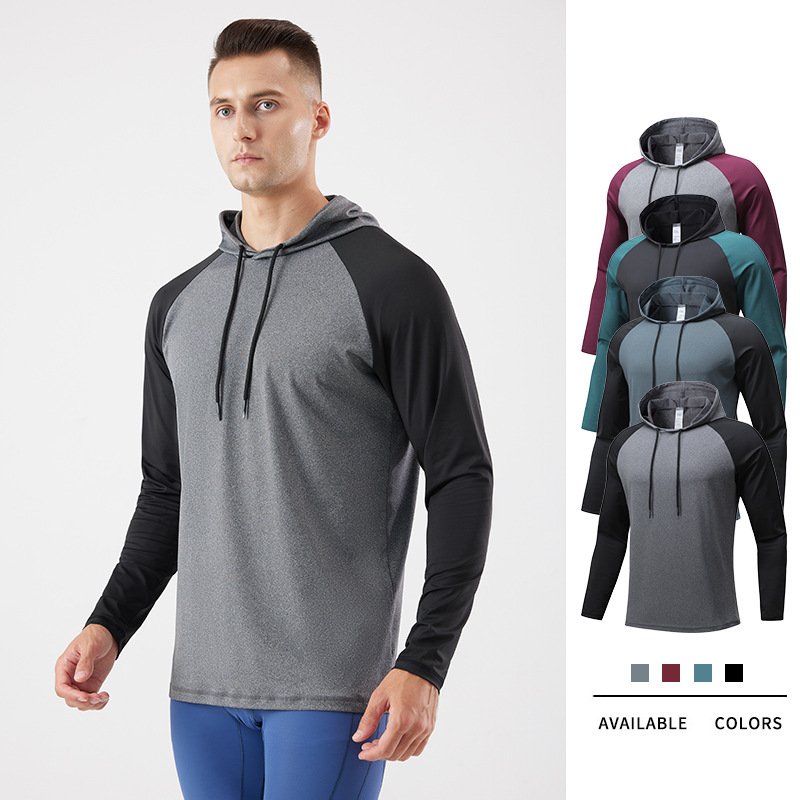 High Quality Training Long Sleeve T-Shirt Casual Quick-Drying Sportswear Fitness Men's Hoodie Manufacturers