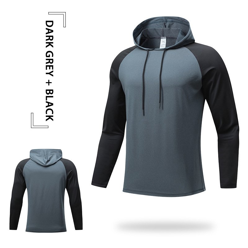High Quality Training Long Sleeve T-Shirt Casual Quick-Drying Sportswear Fitness Men's Hoodie Manufacturers