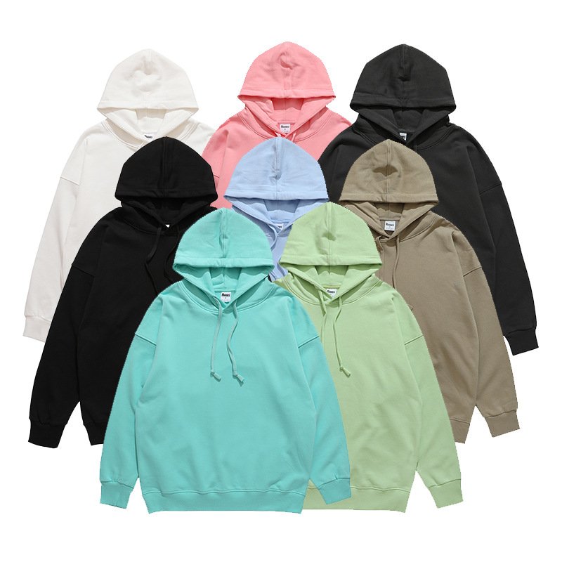 Custom OEM Cotton Chenille Embossed Patch Vintage Plain Plus Size Men's Hoodies & Sweatshirts