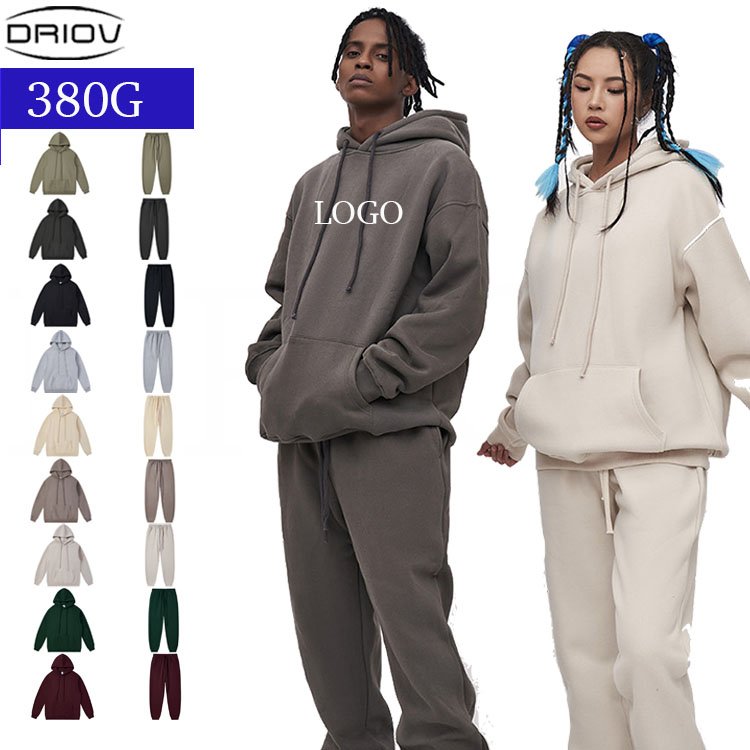 Wholesale High Quality Hoodies Tracksuits 100% Cotton Tracksuits For Men Custom Logo Men's Casual Tracksuit For Unisex