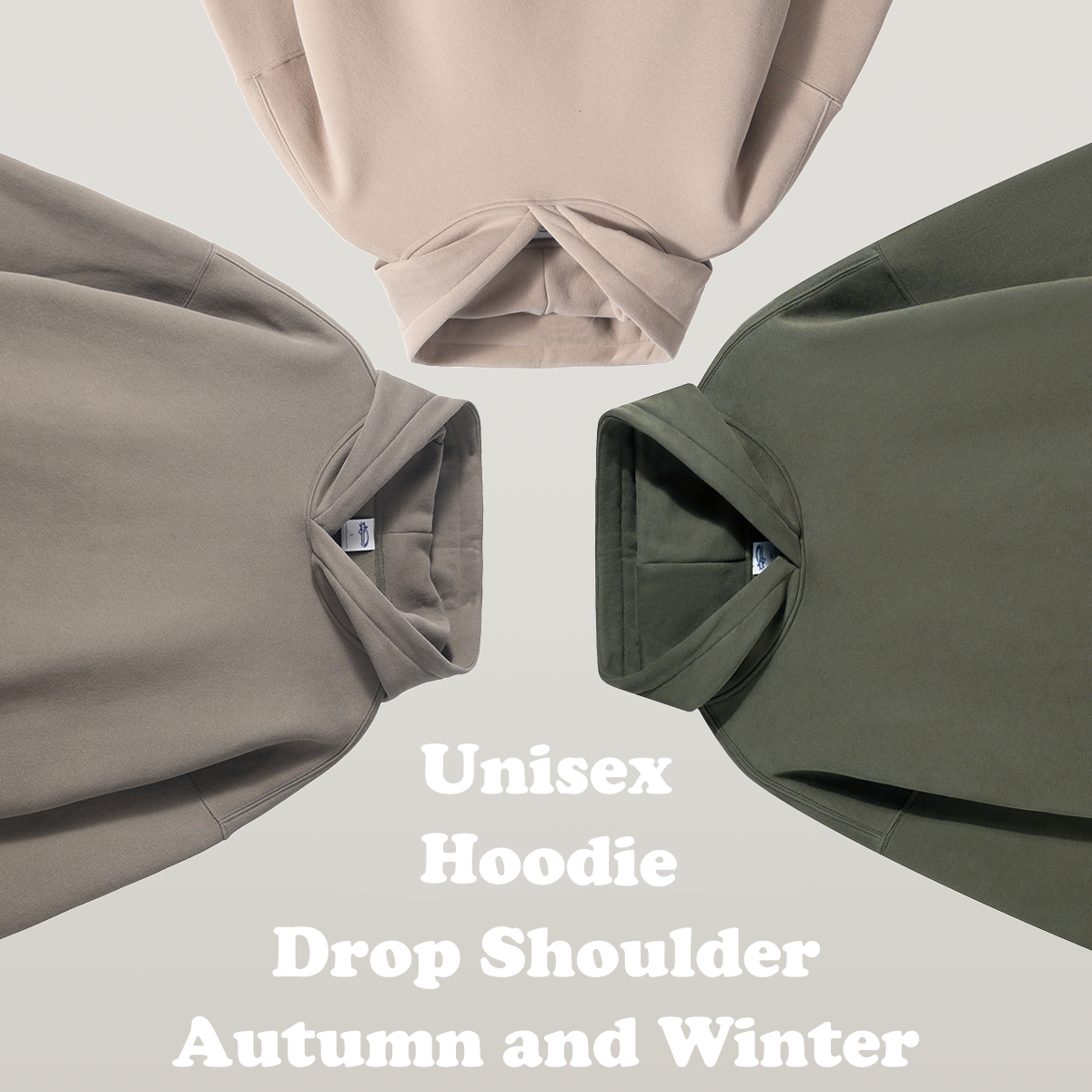 Wholesale High Quality Men's Cotton High Weight Solid Color Pullover Fleece Hoodie Custom logo Drop Shoulder Oversized Hoodies