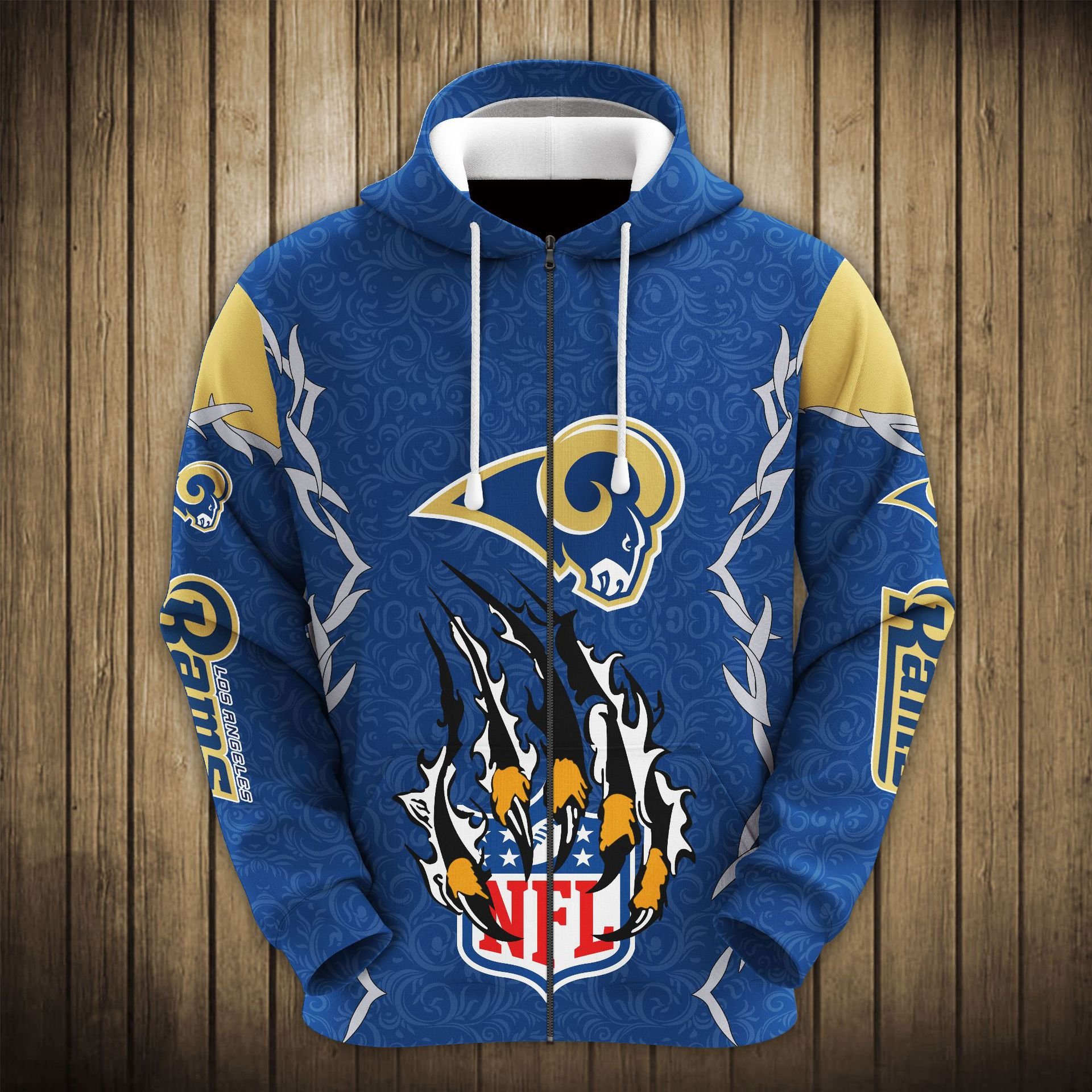 Latest Design Zipper-up Style 2024 American Football Polyester Hoodies 3D Digital Printed US Size Hoodies Men's Hoodies