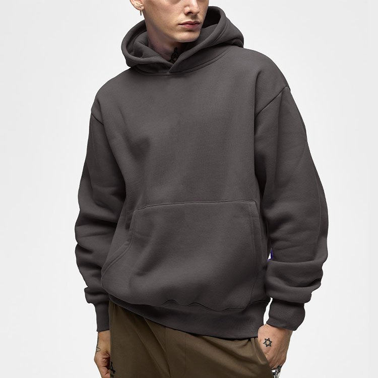 Men Clothes Oversized Mens Heavyweight Sweatshirt Hoodie 100% Cotton Black Blank Pullover Hoodies