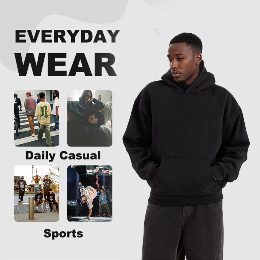 Heavy Weight Organic Cotton Plus Size Men's Hoodie With Custom Logo,Streetwear hoodie High Quality Pullover hoodie