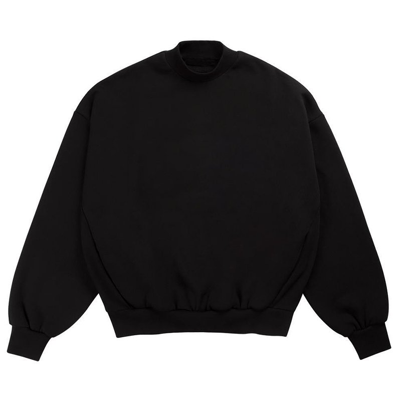 Custom High Luxury Men's Sweatshirt Fit Mock Neck Cotton Oversize Crewneck Streetwear men's hoodies & Sweatshirts