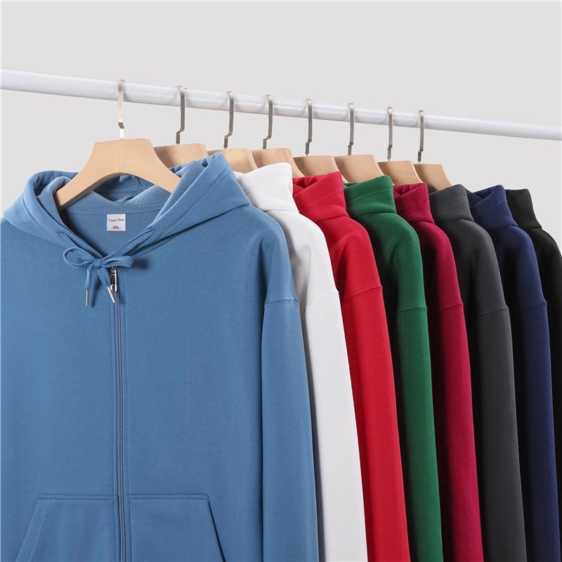 Factory Custom Screen Printing Heavyweight 450 Gsm Cotton Hoodie Men Boxy Fit Oversized Cropped Zip Up Pink Hoodie