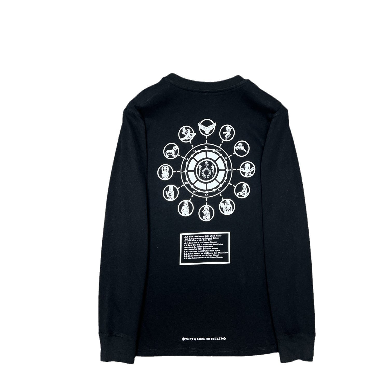 Summer and autumn new 23ssFOTI skull print long sleeve t-shirt men's cotton plus size t-shirt unisex t-shirt