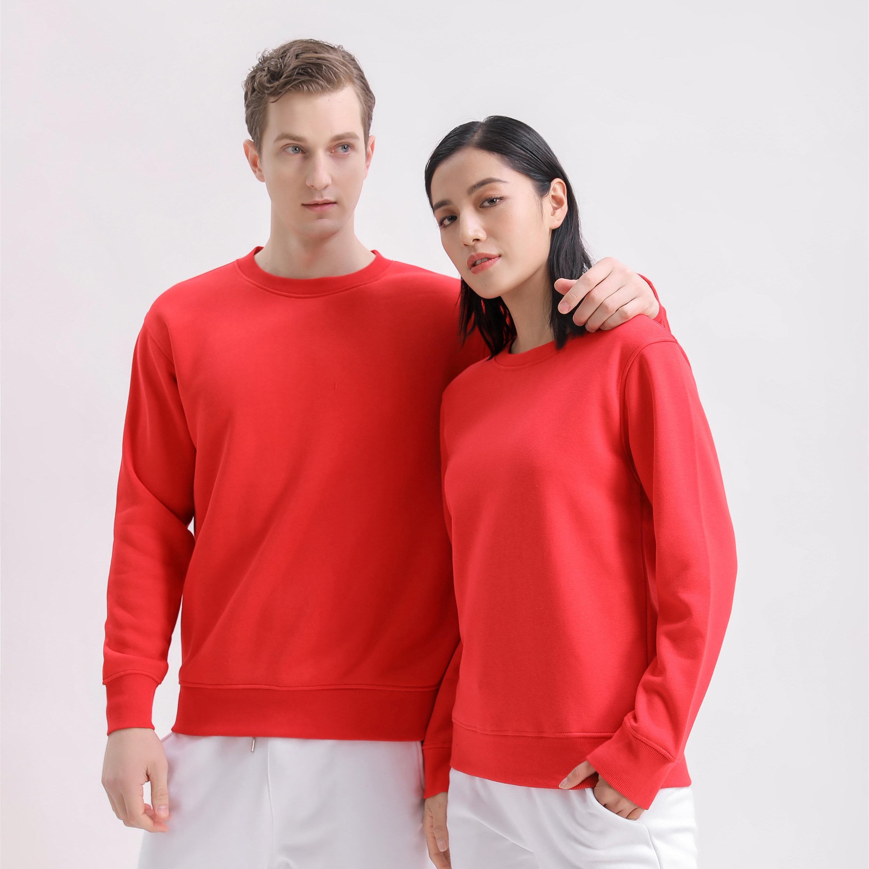OEM/ODM blank 330gsm cotton crewneck sweatshirt high quality pull over custom logo men's hoodies sweatshirts