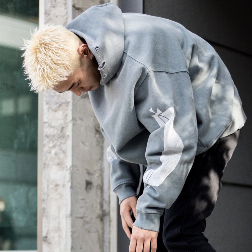 Custom Hoodie 100% Cotton French Terry Washed Distressed Pullover Hoodie HipHop Vintage Oversized Hoodie for Men