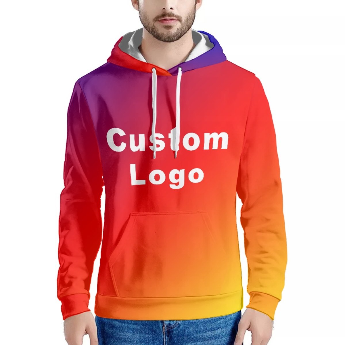 Customized Men's Hoodie High Quality Sweatshirts Hoodie For Men S-6XL Full Printed Hoodies Print On Demand Wholesale