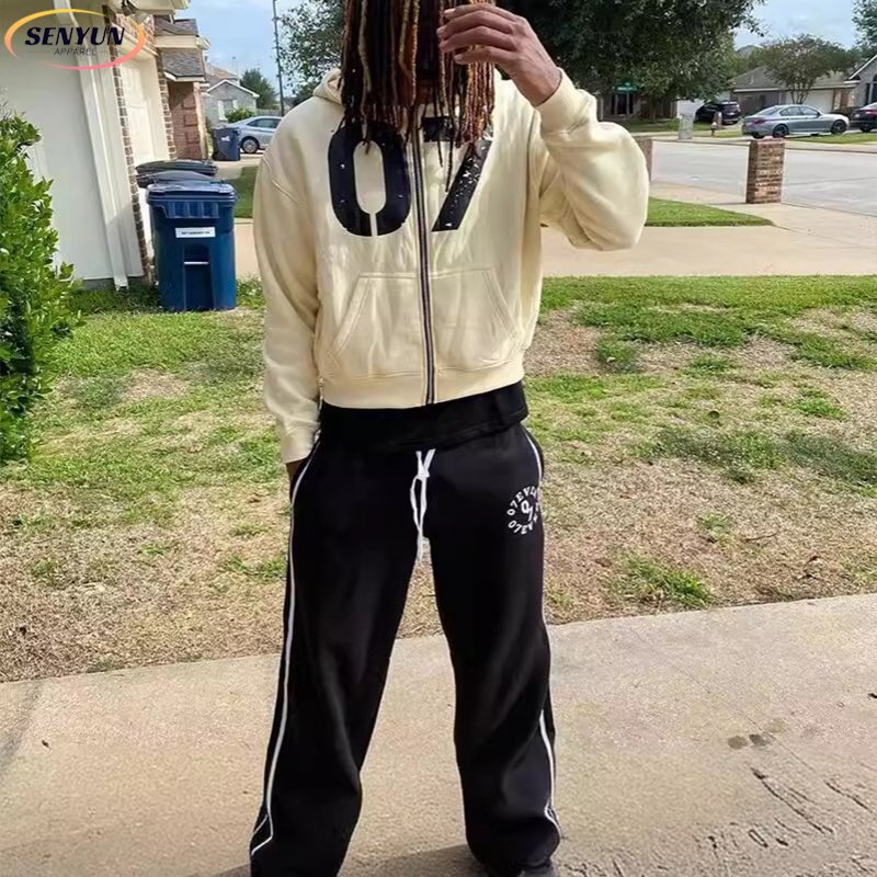 Twist Letters Print Custom LOGO Luxury Polyester Cotton Tracksuit Sweatshirt Blank Plain Fashion Pullover Unisex Hoodies