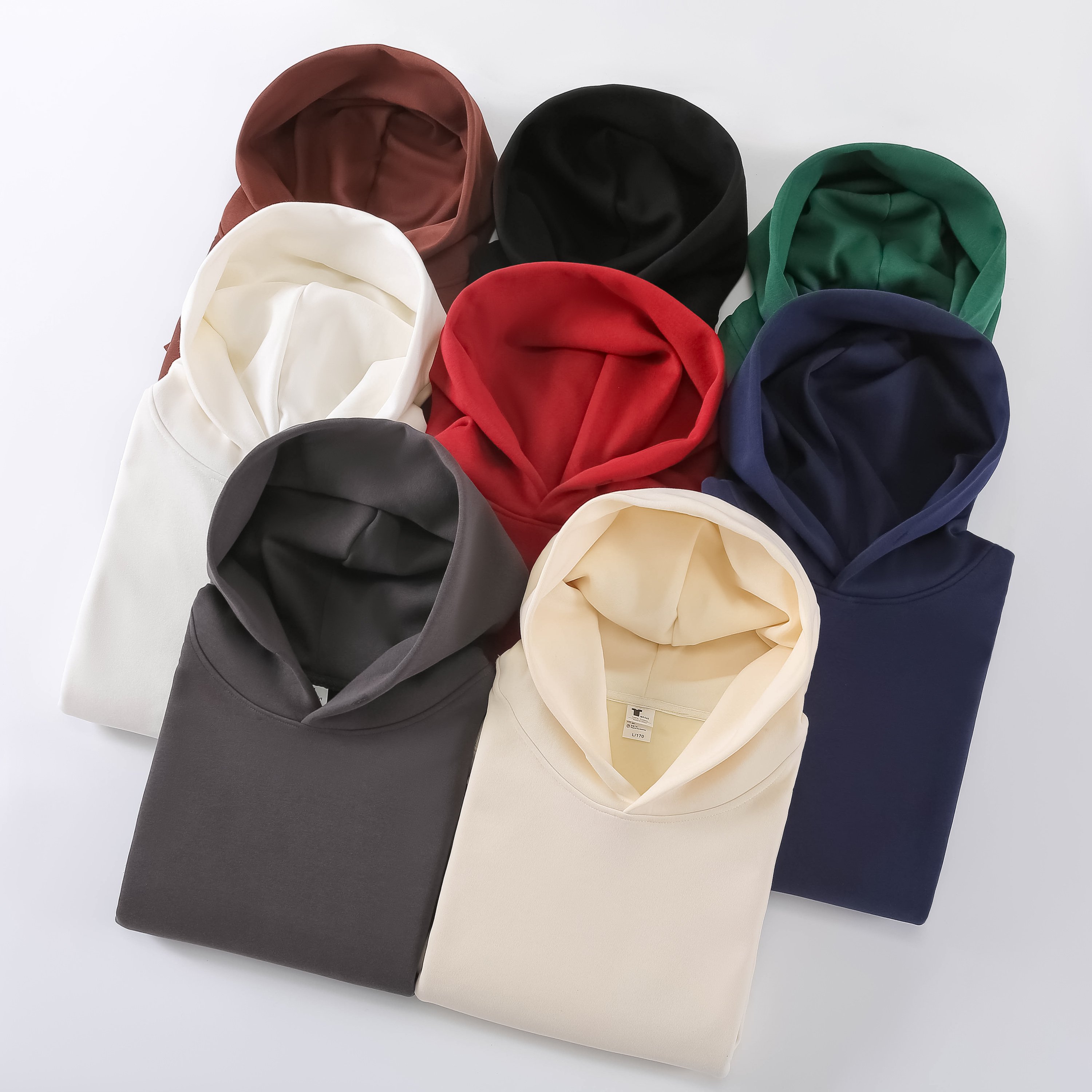 Hoodie Pullover Sweatshirt Embroidered Unisex Heavyweight Fleece Drop Shoulder Hooded Pocket Sweatshirt