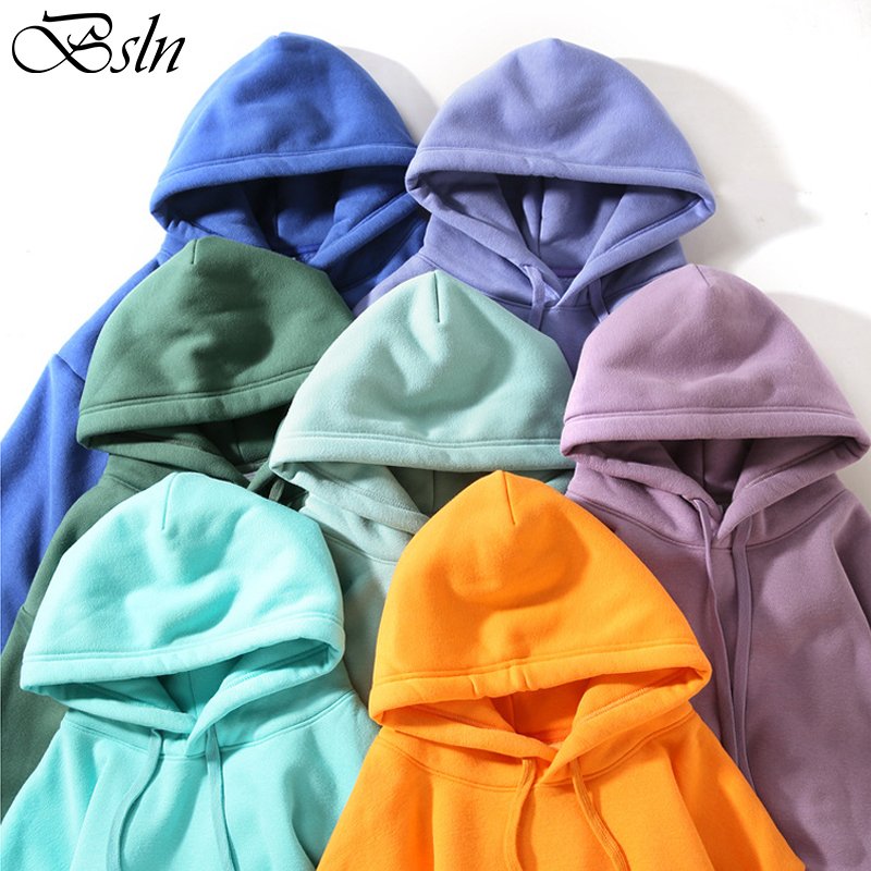 BSLN Custom Wholesale Streetwear Men'S Hoodies Print Unisex Plain High Quality Oversized Cotton hoodie