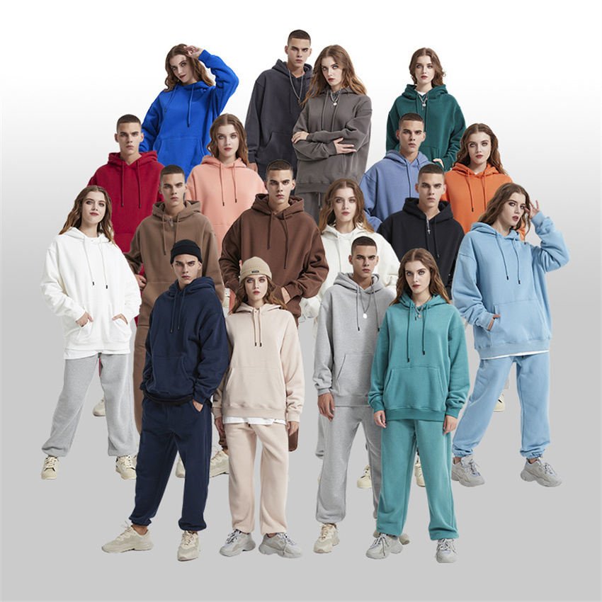 High Quality Streetwear 360gsm Heavyweight Fleece Unisex Blank Sweatshirts Hoodies 100% Cotton Pullover Hooded Sweatshirt