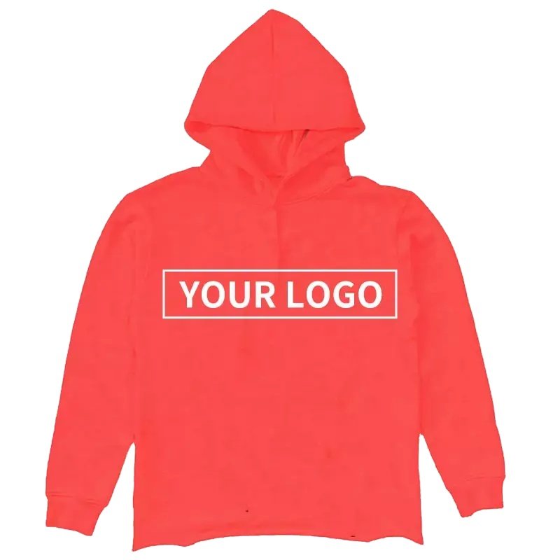 custom french terry cropped puff print hoodie 3d logo puff printing raw hem men's hoodies & sweatshirts