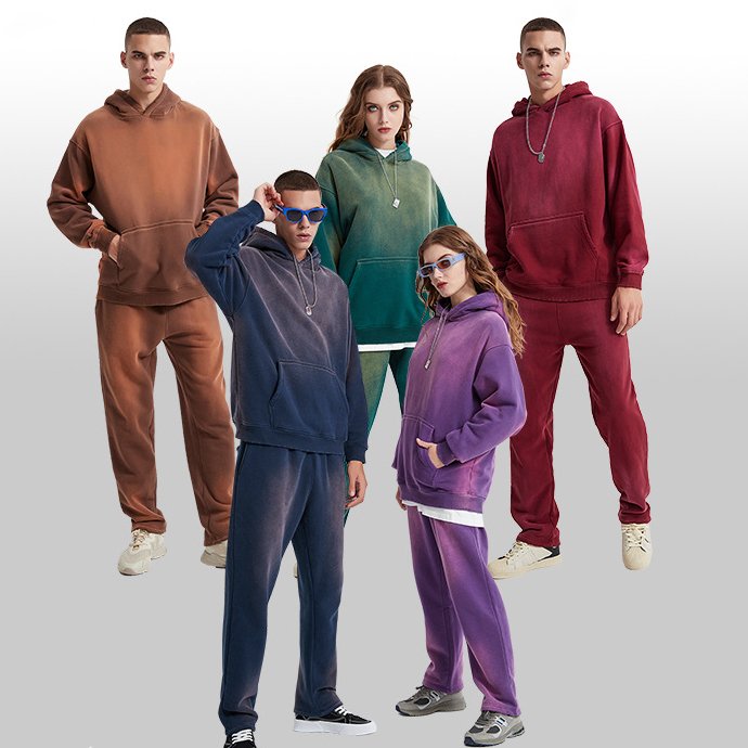 Wholesale sweatpants and Hoodie sets custom high quality hoodies plus size oversized men's hoodies and sports