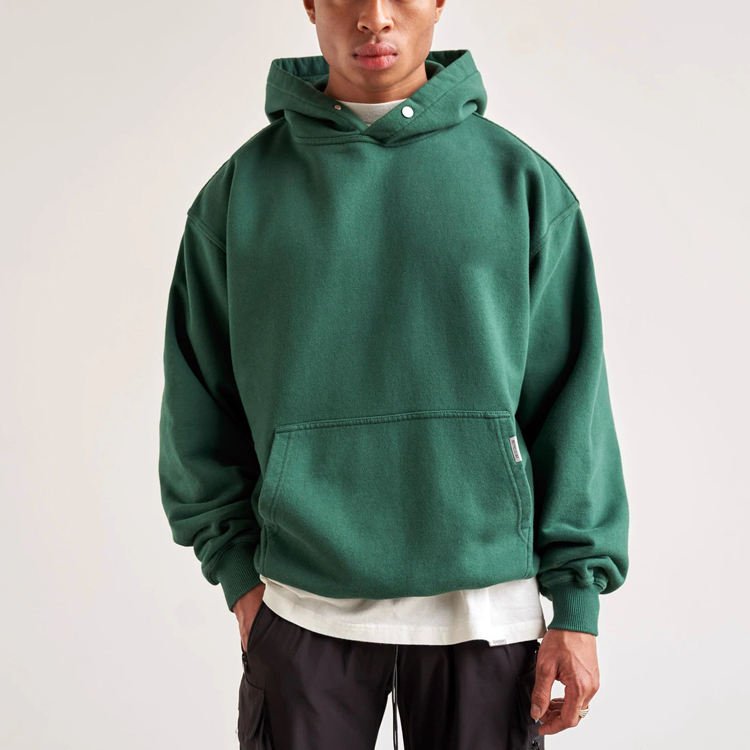 Custom knitted Breathable 100% Organic Cotton Embroidered puff print Pullover Men's Hoodies & Sweatshirts