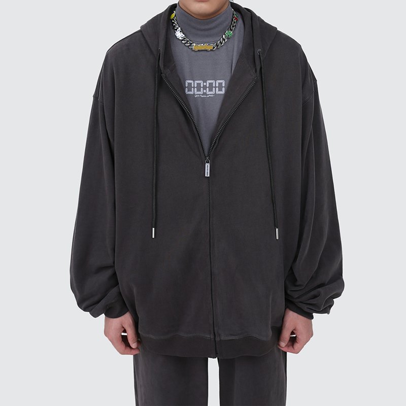 100% Cotton Custom Oversized Heavyweight Drop Shoulder Zipper Hoodie And Sweatpants Set Men's Hoodie Suit