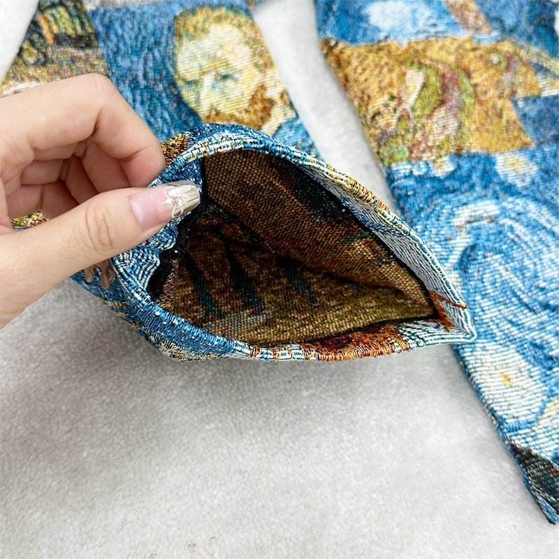 Customizable Men's Van Gogh Design PULLOVER Hoodie with Hooded Collar Low MOQ Tapestry Design