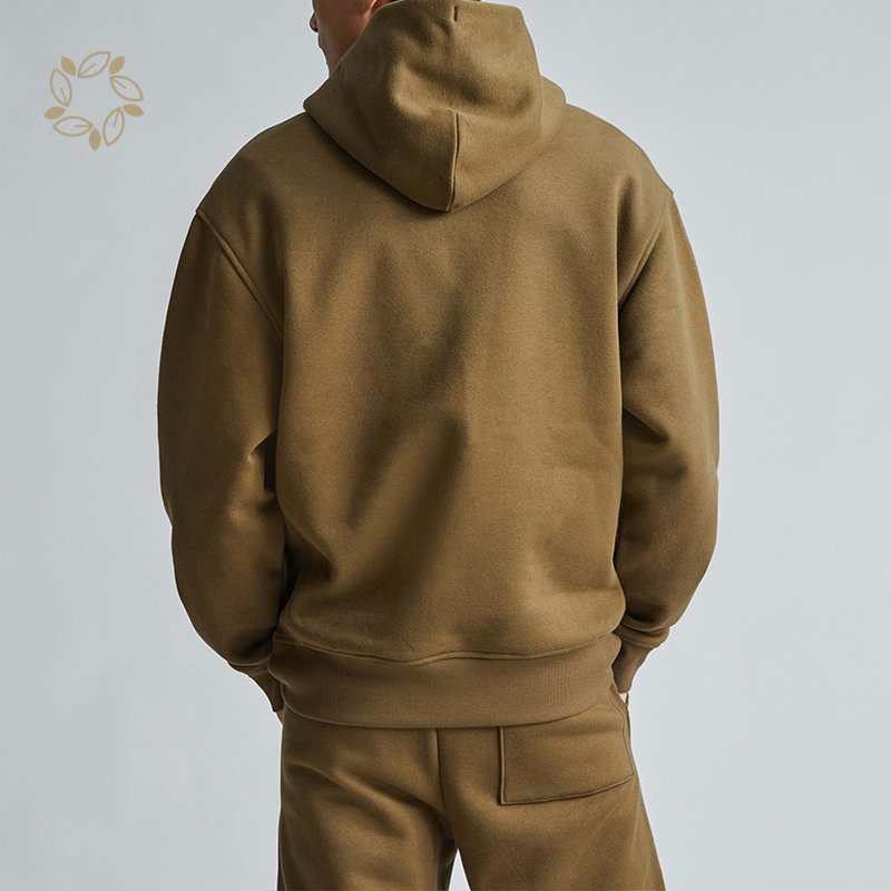 Bamboo cotton fleece hoodie for men organic customize men's hoodie eco friendly hoodie oversize sustainable street wear men