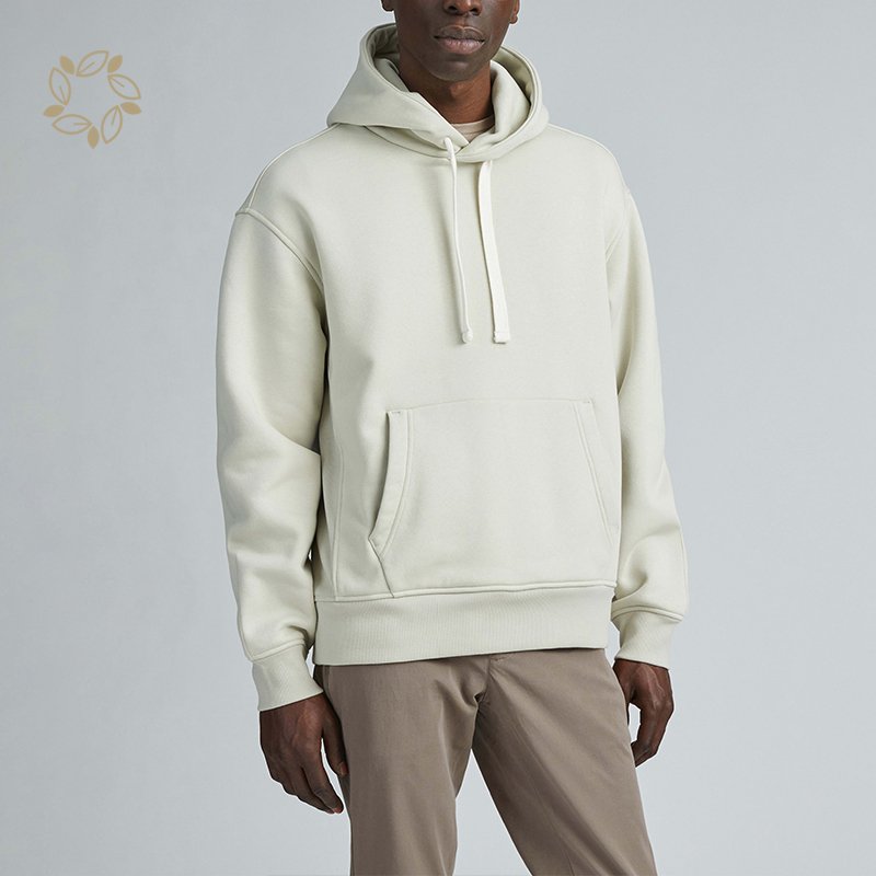Bamboo cotton fleece hoodie for men organic customize men's hoodie eco friendly hoodie oversize sustainable street wear men