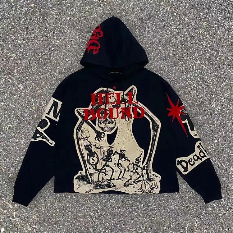 boxy Pullover French Terry Hoodie for Men 100% Cotton Custom Embroidered-Supports OEM & ODM