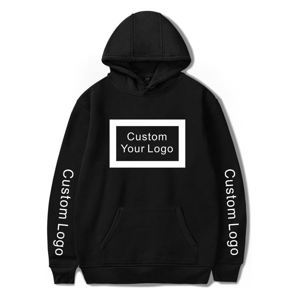 Wholesale Pullover Blank Plus Size Long Sleeves 100% Cotton Custom Logo Streetwear Full Printed Hip Hop Men Hoodie Unisex