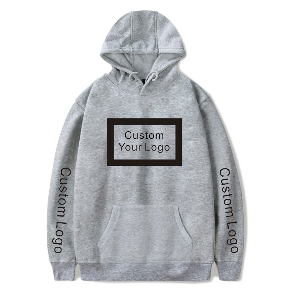 Wholesale Pullover Blank Plus Size Long Sleeves 100% Cotton Custom Logo Streetwear Full Printed Hip Hop Men Hoodie Unisex