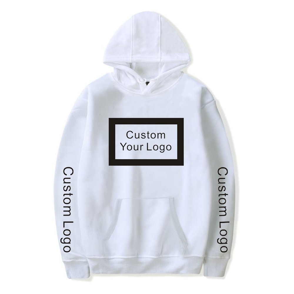 Wholesale Pullover Blank Plus Size Long Sleeves 100% Cotton Custom Logo Streetwear Full Printed Hip Hop Men Hoodie Unisex