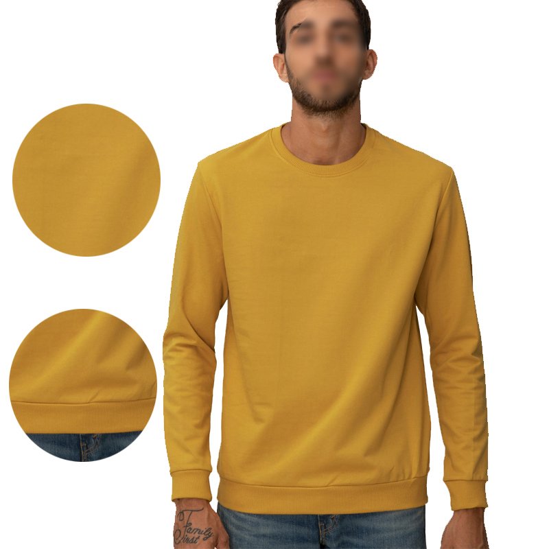 Pakistan Manufacturer Men's Clothing Custom Brand Logo Fleece Cotton Basic Men Pullover Thermal Sweatshirts