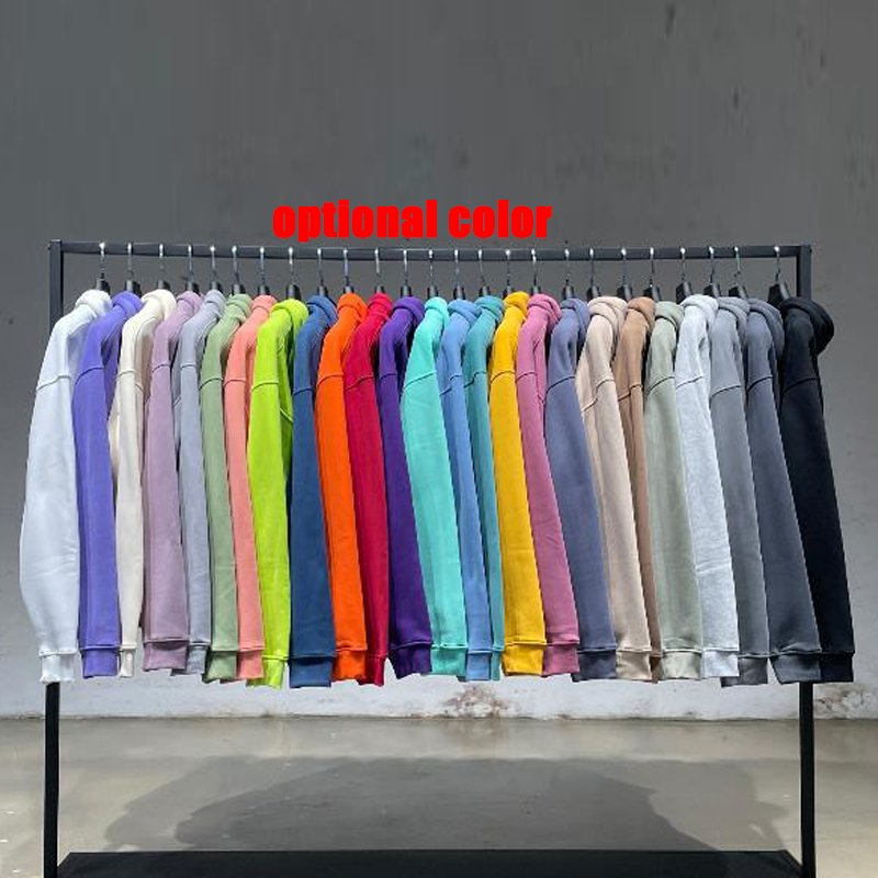 custom logo drop shoulder no string blank plain heavy 100% cotton heavyweight printed pullover men's hoodies & sweatshirts