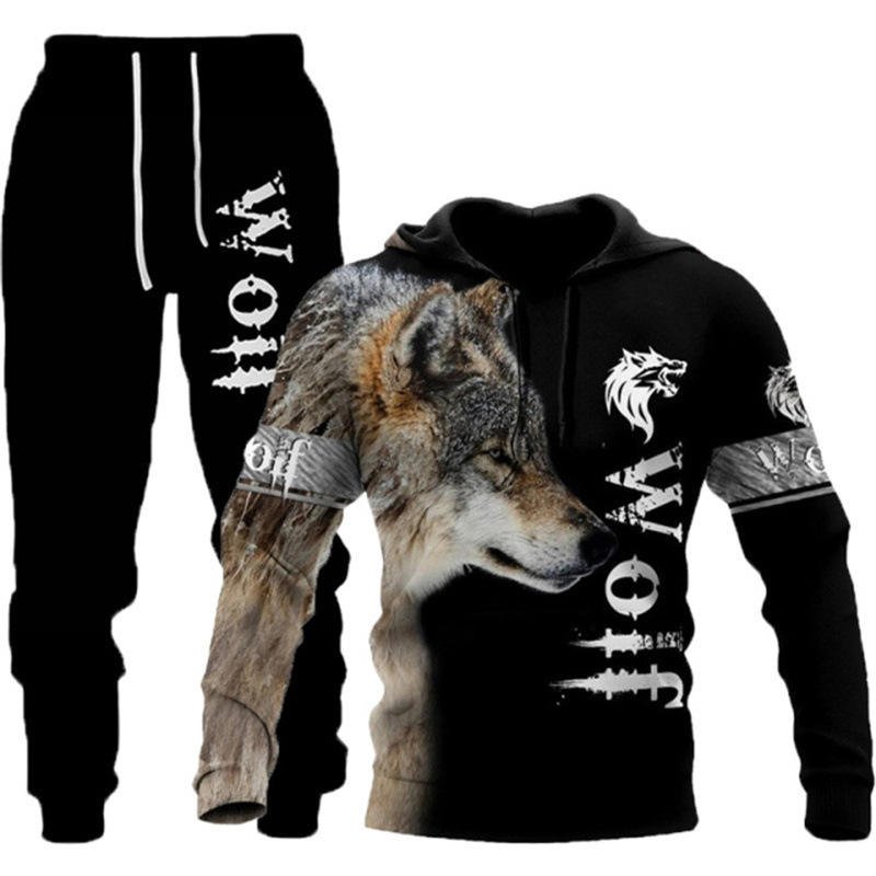 Hot selling 2024 new Fashion Printing Hoodie Pants Sets Clothes Stacked Tracksuit Men Joggers Suits Set