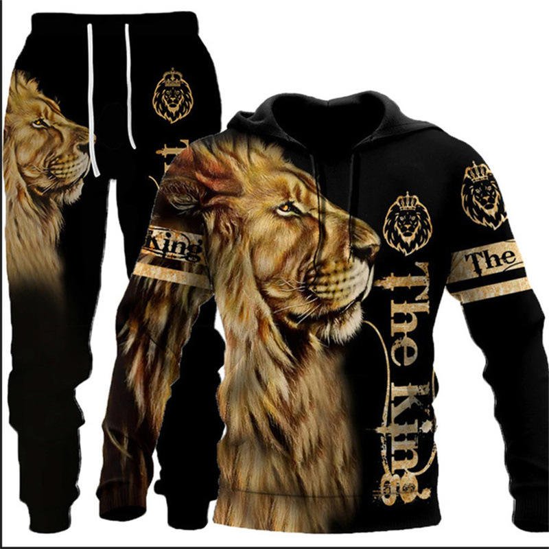 Hot selling 2024 new Fashion Printing Hoodie Pants Sets Clothes Stacked Tracksuit Men Joggers Suits Set