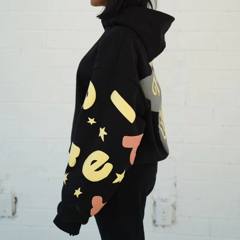 Custom Streetwear Hip Hop 100% Cotton Heavy Weight Puff Printing Hoodie Oversized Wholesale Men Pullover Unisex Hoodie
