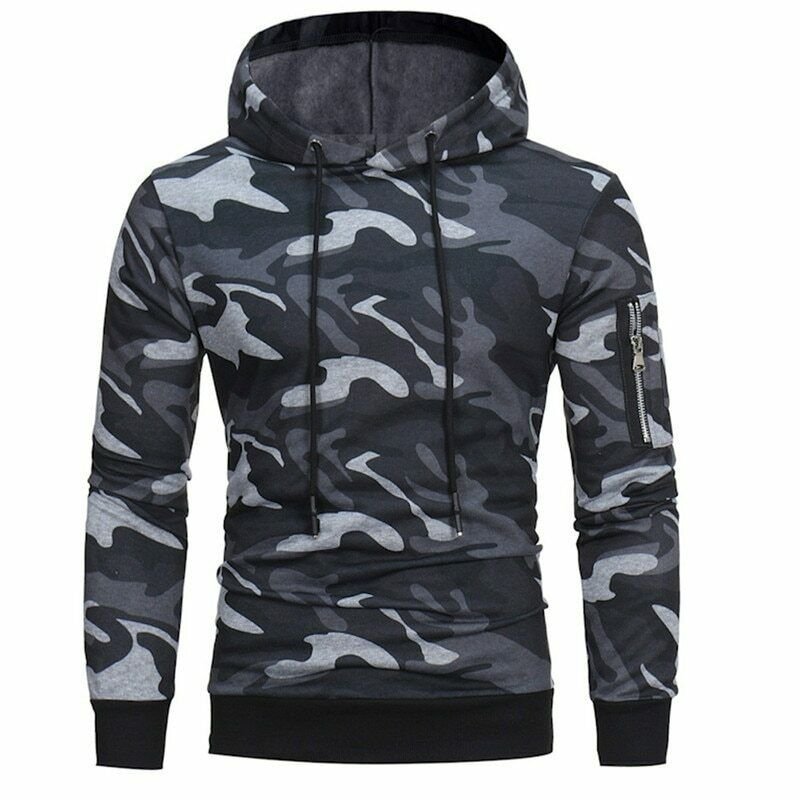 Men's Customized High Quality Camouflage Designed Hoodies For Men 100% Cotton Hood For Sale