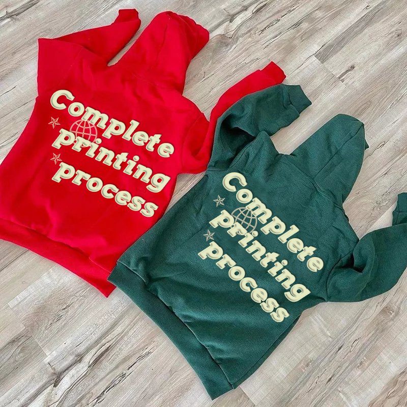 Custom Letters 3D Puff Print Men's Hoodies Pullover Unisex Hoodies