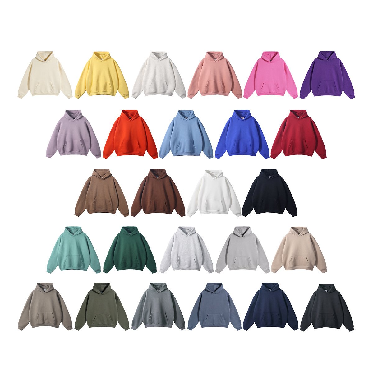 100% Cotton Blank Thick Fleece Heavy Weight Oversized Hoodies American Street Men's Hoodies & Sweatshirts streetwear hoodies