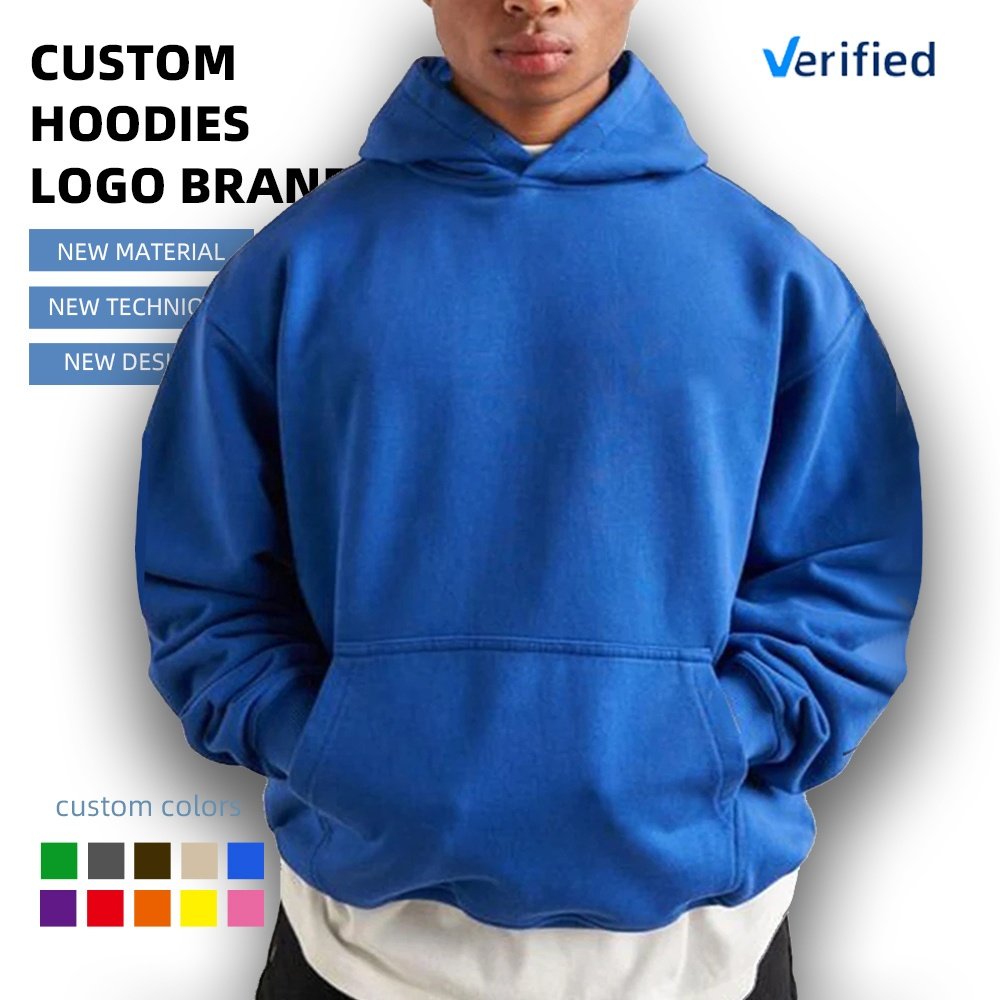High Quality Custom logo Men's Heavy weight 500gsmSweatshirt Pullover No String Thick Fleece Oversized Hoodies