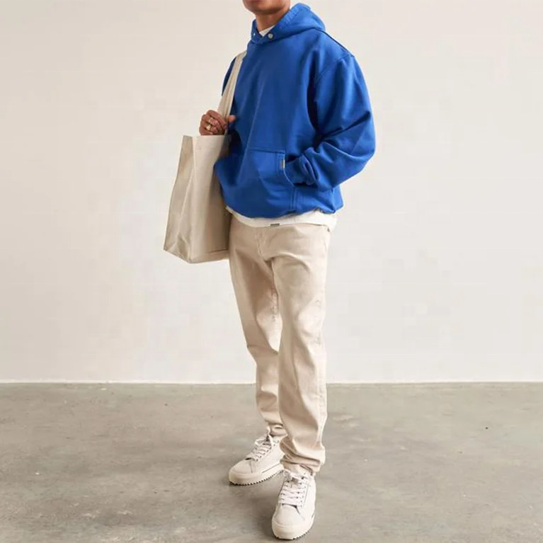 High Quality Custom logo Men's Heavy weight 500gsmSweatshirt Pullover No String Thick Fleece Oversized Hoodies