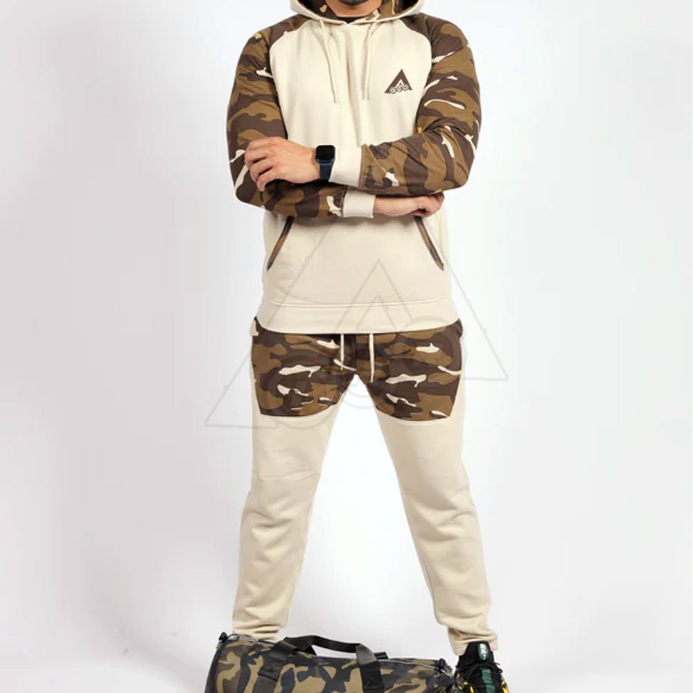 High Quality Breathable Pullover Hooded Tracksuit for Men Custom Logo Plus Size Sublimation Technique Set Style
